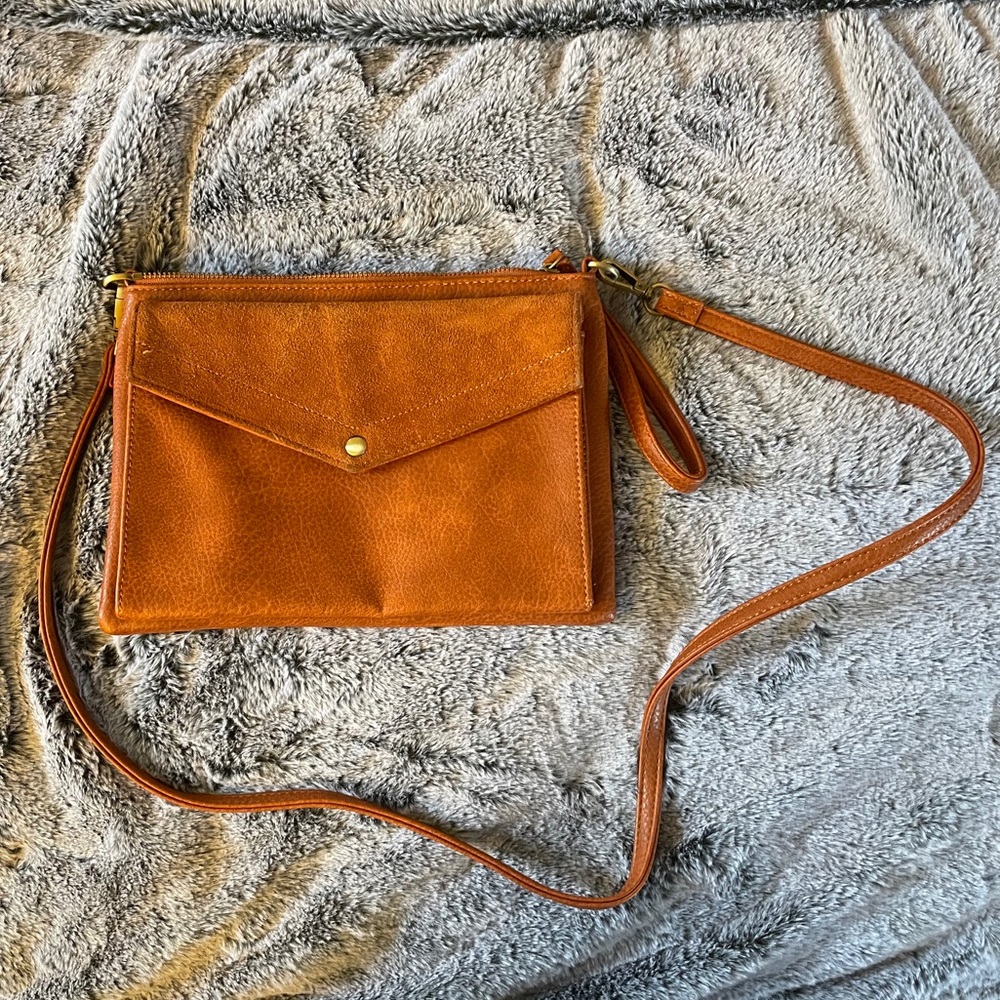 Abri Envelope Suede Clutch